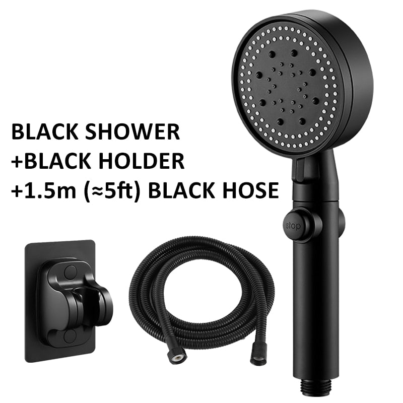 Saving Water Shower Head  5 Mode Adjustable High Pressure Shower