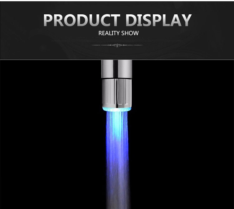 3 Color Light LED Temperature Sensitive Water Saving