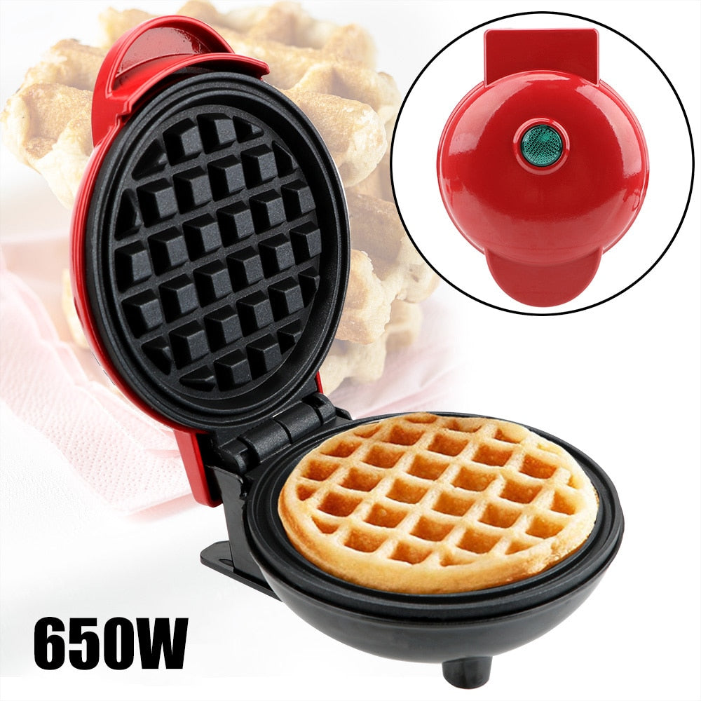Mini Maker for Individual Waffles, Hash Browns, Keto Chaffles with Easy to Clean, Non-Stick Surfaces