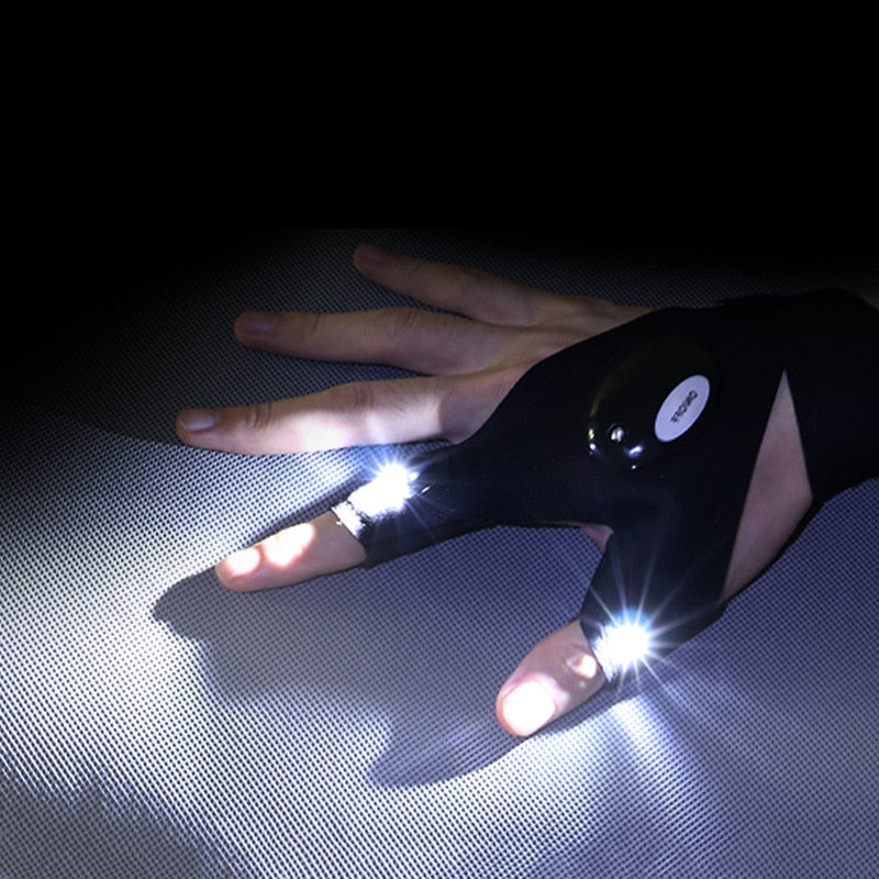 Flashlight Gloves Gifts for Men, Tools Cool Gadgets for Men, Camping Accessories Fishing Gifts for Men, Birthday Gifts for Dad, Boyfriend, Husband