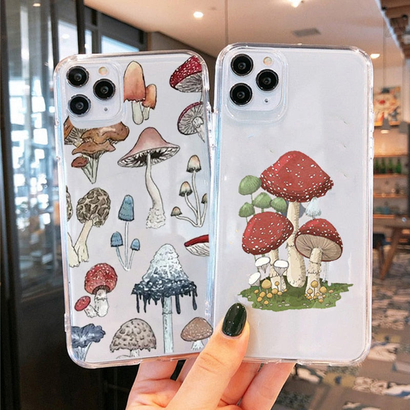 Mushroom Phone Case For iPhone 13 14 12 11 Pro Max Mini X XR XS 14Plus