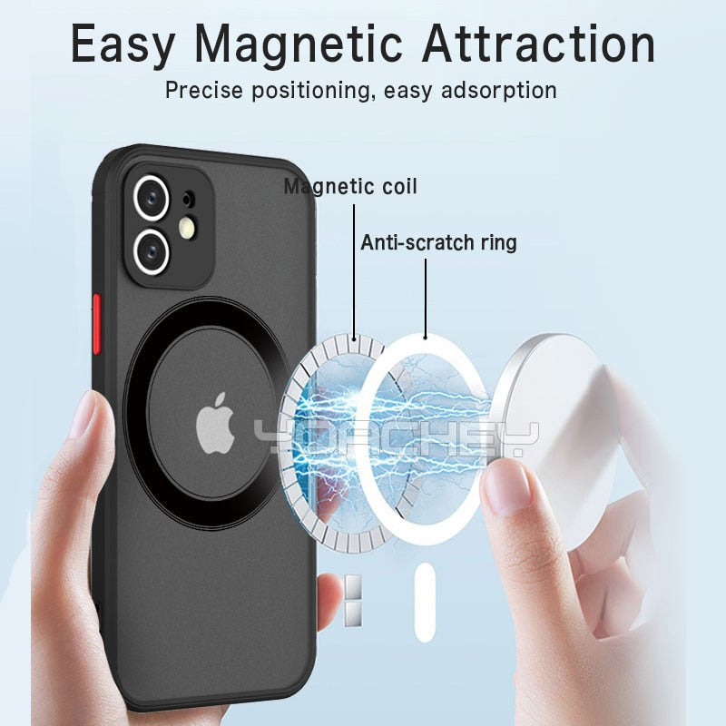 Magnetic  Armor Cover for Phone Case For iPhone 13 14 12 11 Pro Max Mini X XR XS 14Plus