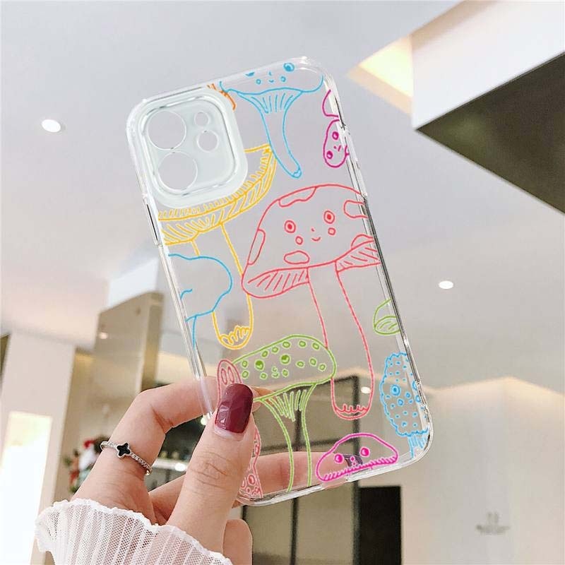 Mushroom Phone Case For iPhone 13 14 12 11 Pro Max Mini X XR XS 14Plus