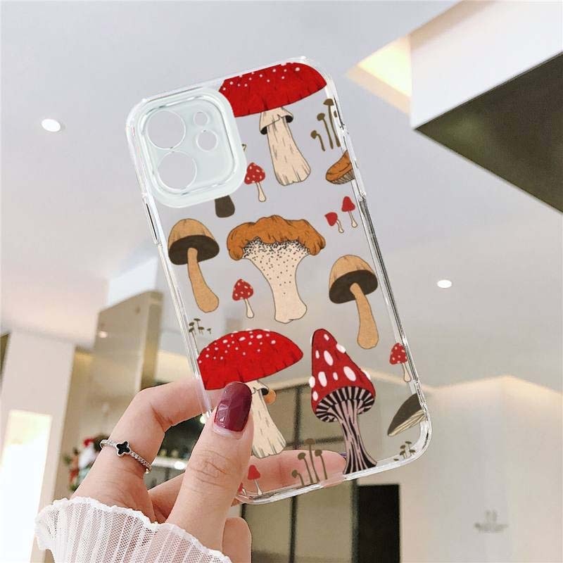 Mushroom Phone Case For iPhone 13 14 12 11 Pro Max Mini X XR XS 14Plus