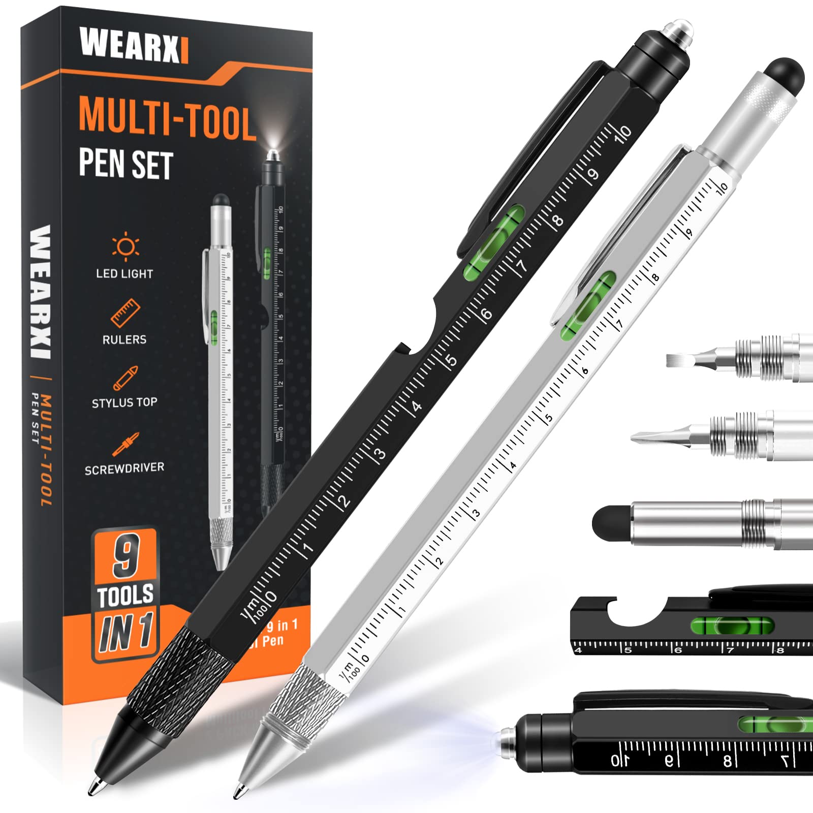 9 in 1 Multitool Pen, Birthday Gifts for Mens Gifts for Boyfriend, Cool Gadgets
