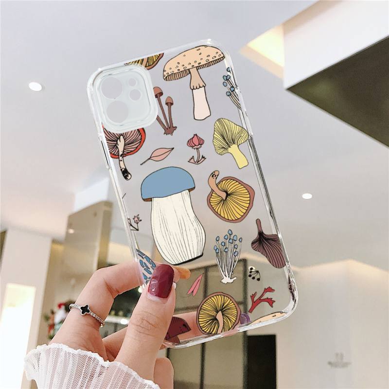 Mushroom Phone Case For iPhone 13 14 12 11 Pro Max Mini X XR XS 14Plus