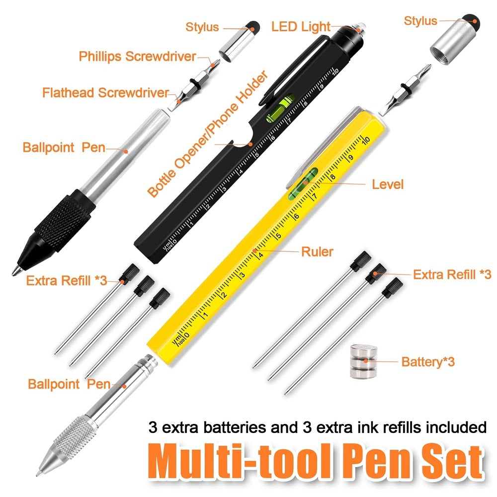 9 in 1 Multitool Pen, Birthday Gifts for Mens Gifts for Boyfriend, Cool Gadgets