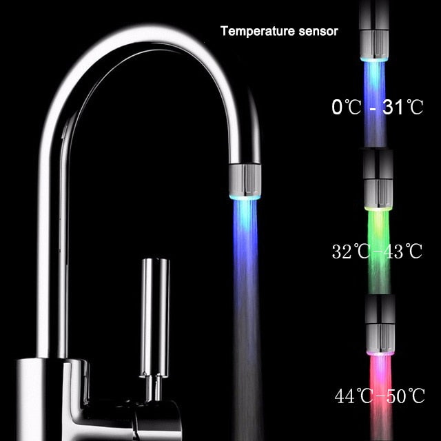 3 Color Light LED Temperature Sensitive Water Saving