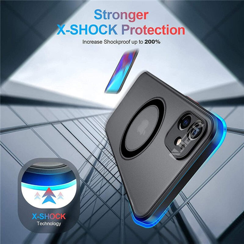 Magnetic Armor Cover for Phone Case For iPhone 13 14 12 11 Pro Max Mini X XR XS 14Plus