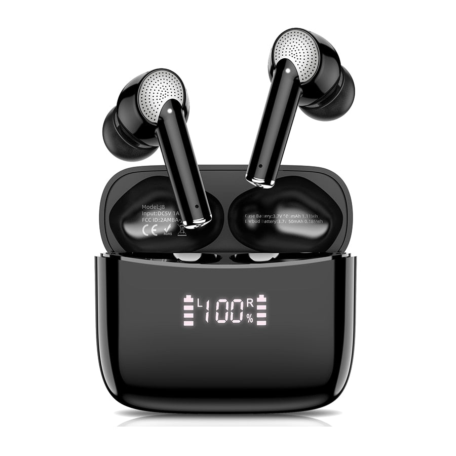 Wireless Earbuds Bluetooth Headphones 5.0 with Mics Clear Call 50H Playback Waterproof Stereo Earbuds Headsets