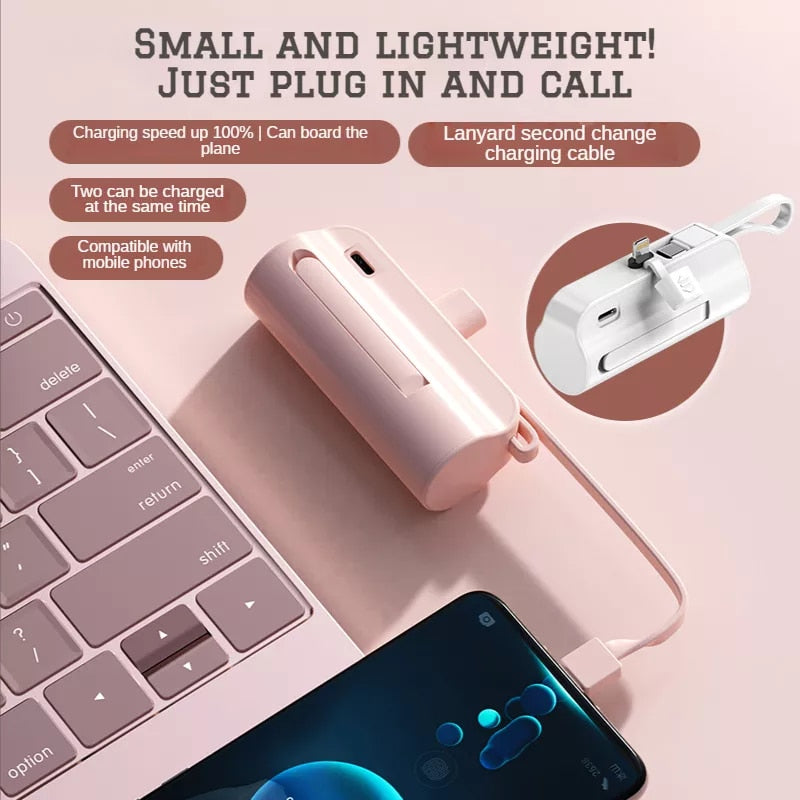 Mini Portable Power Bank 10000mAh  Charger For iPhone Samsung Xi