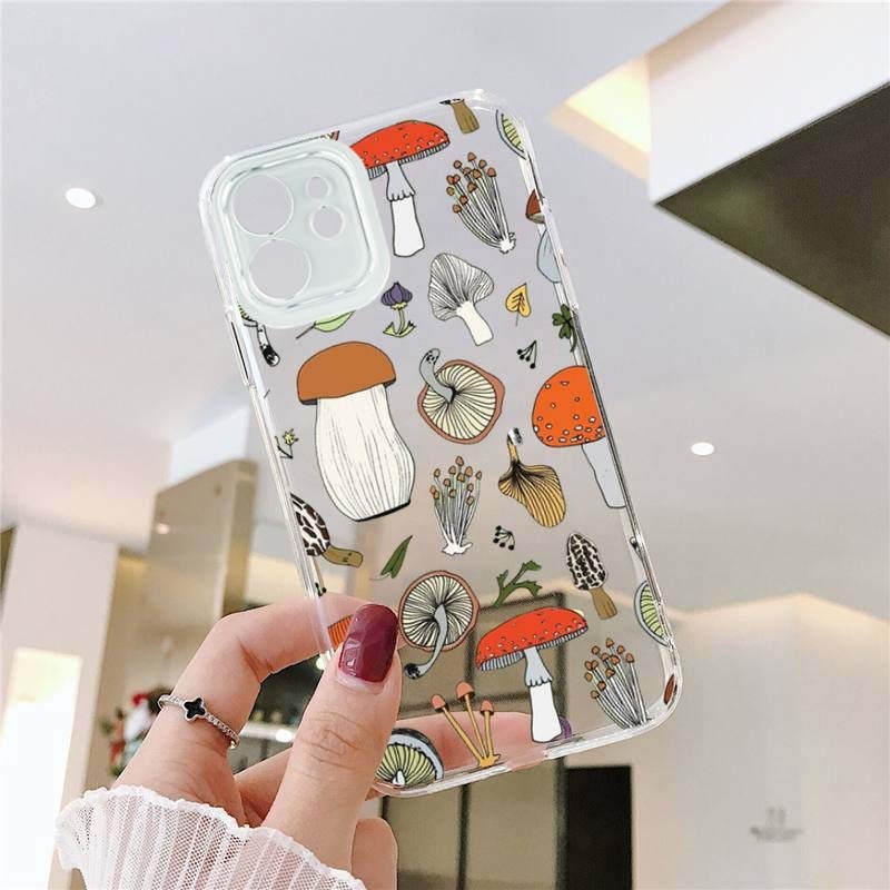 Mushroom Phone Case For iPhone 13 14 12 11 Pro Max Mini X XR XS 14Plus