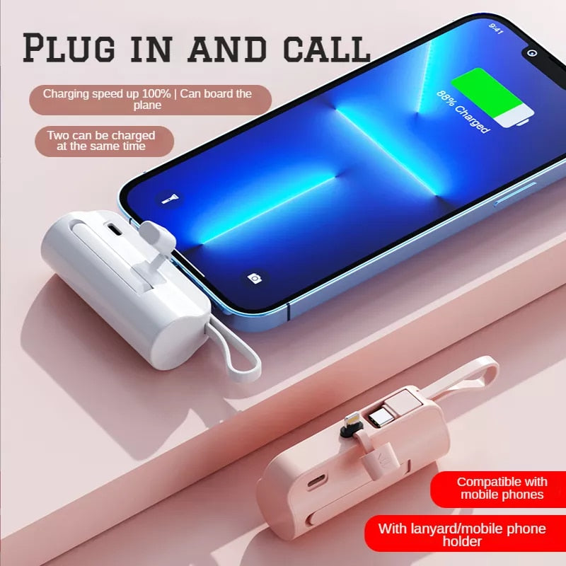 Mini Portable Power Bank 10000mAh  Charger For iPhone Samsung Xi